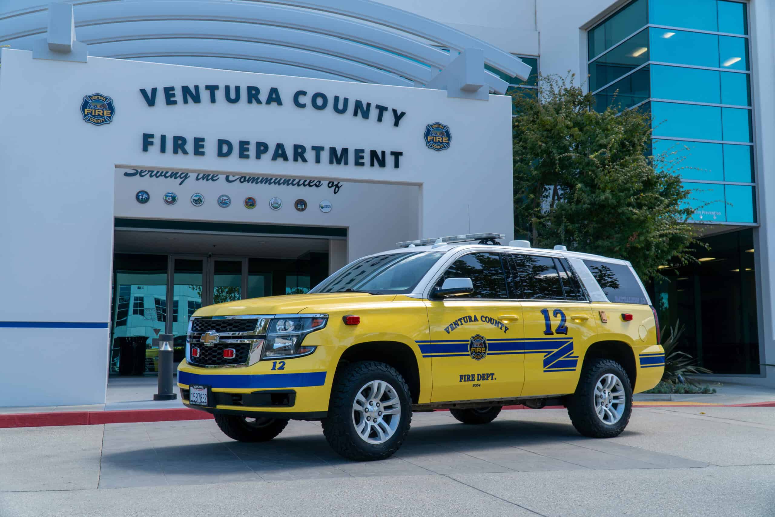 Photo of Command Vehicle in front of VCFD building